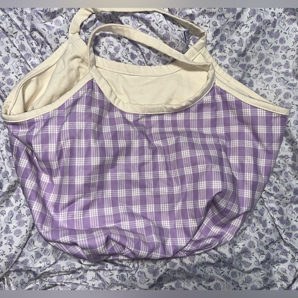 Palaka lavender reversible canvas tote bag - Picture 1 of 2